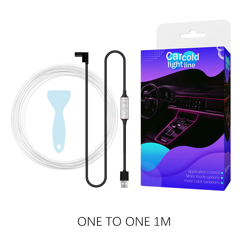 car colorful cold light USB wiring-free light emitting lamp