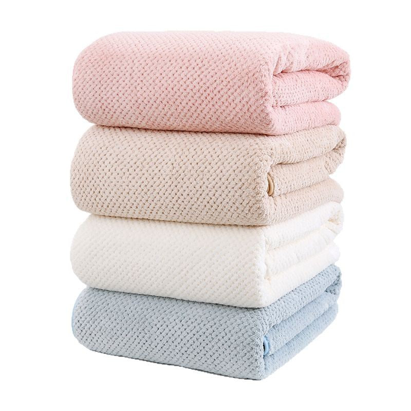 Thickened non-shedding bath towel and beach towel