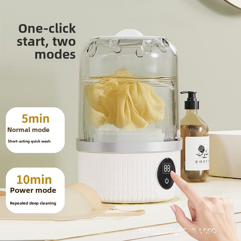 Mini Portable Ultrasonic Washing Machine for Underwear and Socks