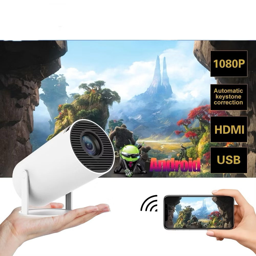 Smart Mini Projector with WiFi and Bluetooth Support