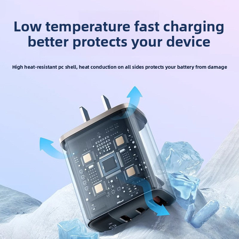 30W Triple Port Fast Charger with Digital Display