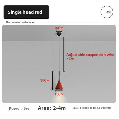 Modern Minimalist LED Hanging Chandelier for Bedroom and Dining Room