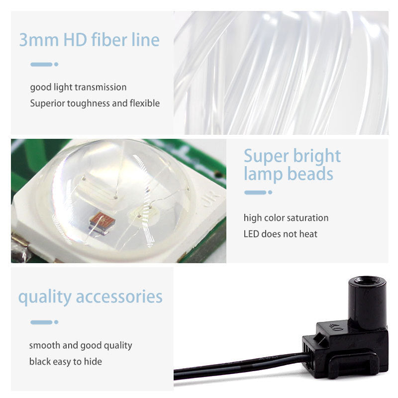 car colorful cold light USB wiring-free light emitting lamp