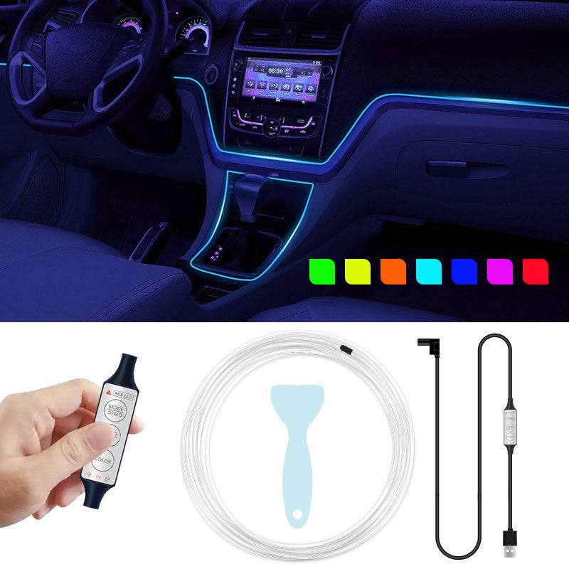 car colorful cold light USB wiring-free light emitting lamp