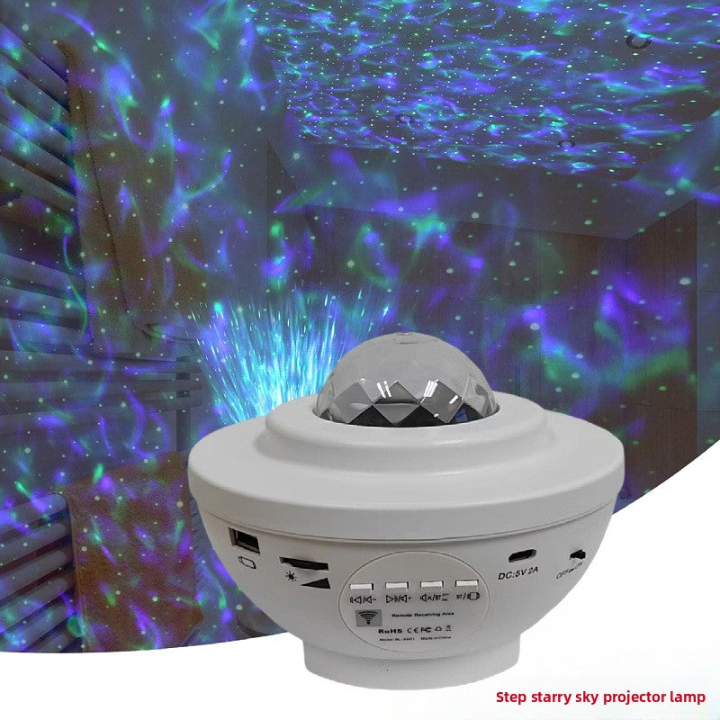 Starry Sky Laser Water Ripple Projection Lamp with Bluetooth