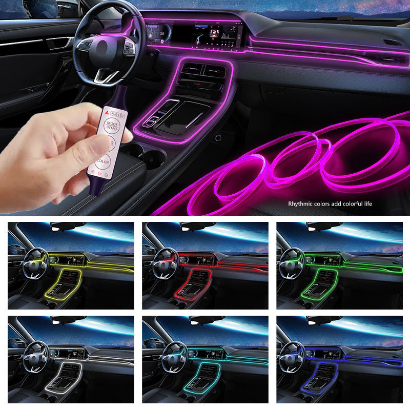 car colorful cold light USB wiring-free light emitting lamp